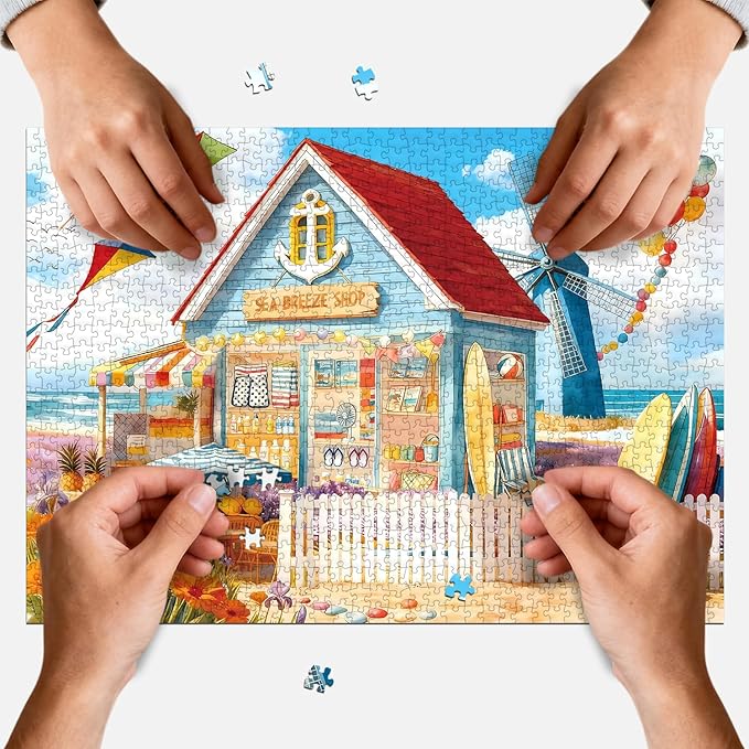 Puzzles for Adults 1000 Pieces Jigsaw Puzzles with Letters on Back Impossible Puzzle No Dust Family Decoration Gifts for Women Men (27.56x19.7 Inch)