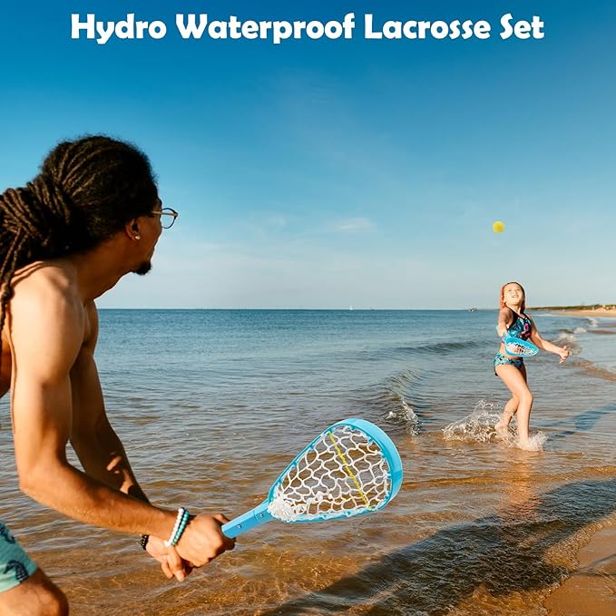 Foayex Kids Ajudstable Mini Lacrosse Sticks Set with 2 Balls, Sports & Outdoor Play Toys for Yard Lawn Camping, Outside Games for Boy & Girl 3 4 5 6 7 8 Year Old