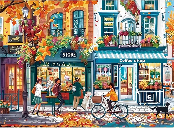 500 Piece Puzzle for Adult,Romantic Time Jigsaw Puzzle with Letters on Back,Interlock Perfectly No Dust,Perfect for Seasonal Vibes,Home Decor Birthday Party Gift for Men Women Elders Seniors,20.5*15In