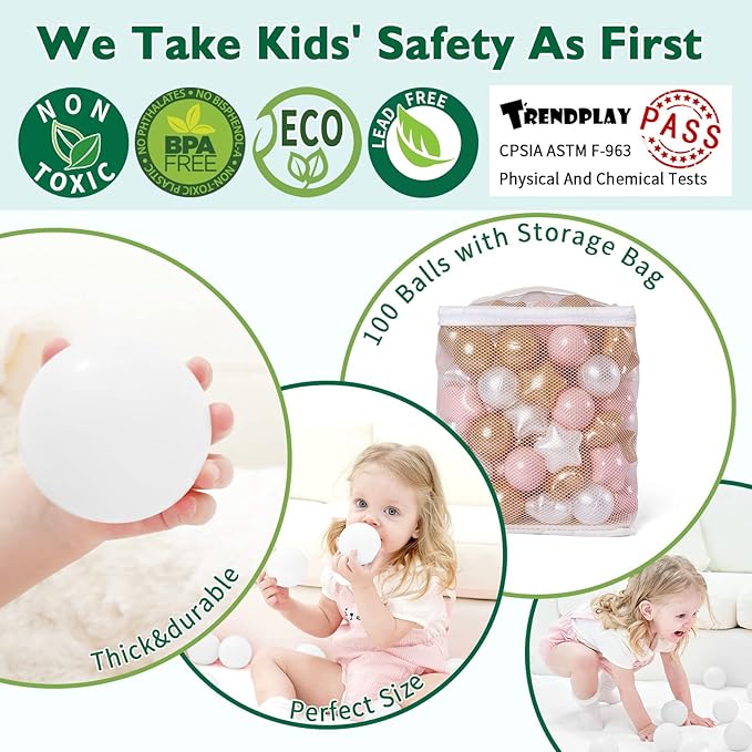 TRENDPLAY Star Ball Pit Balls for Toddlers -50 100 200 Count Star Balls Different Shapes, Non-Toxic Plastic Balls for Safe Play, Boys Girls Festival Party Decoration