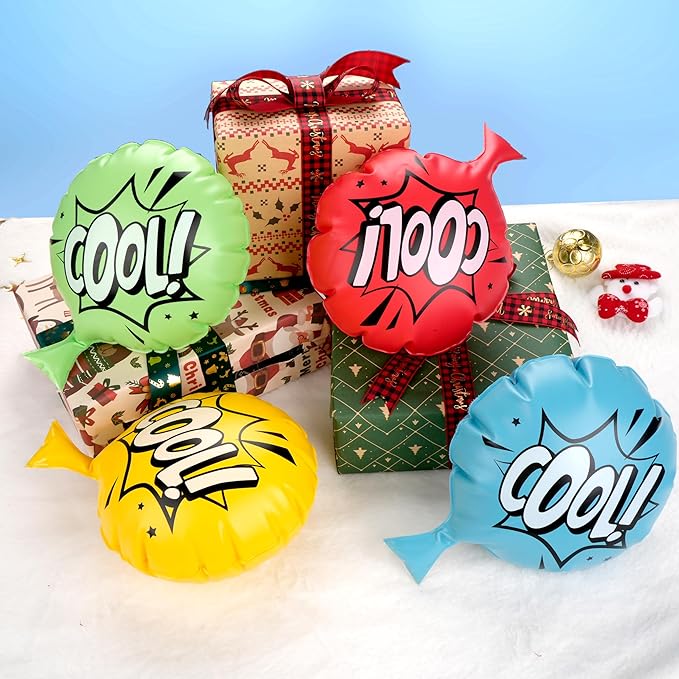 4 Pack Whoopee Cushion for Kids, 8" Large Party Favor, Woopee Cushion Funny Prank Gag Novelty Gift and Toy for Kids, White Elephant Gifts for Adults