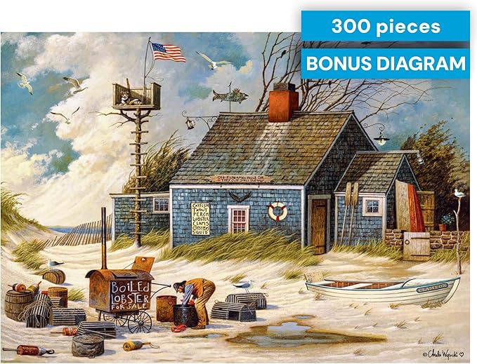 Buffalo Games - Charles Wysocki Peddler's Hope Chest 300 Piece Jigsaw for Adults Premium Giftable Puzzle