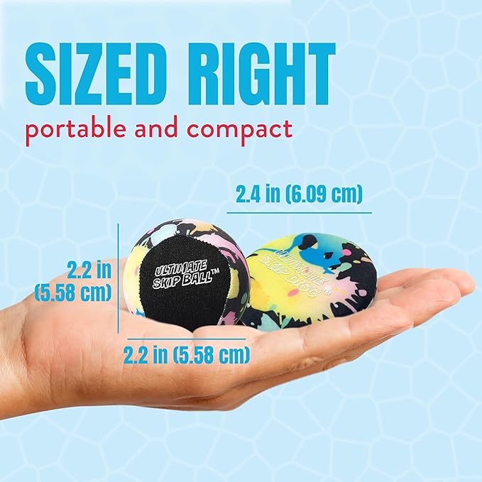 Activ Life The Ultimate Water Skip Balls, Water Bouncing Ball for Swimming Pool, Beach Toys for Friends, Family, Kids and Adults