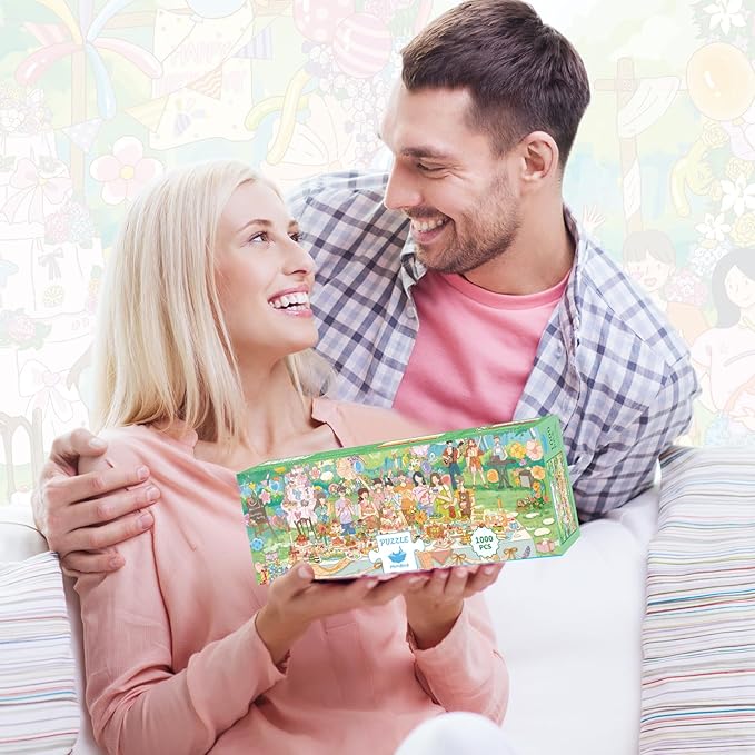 MOMIBOOK 1000 Piece Puzzle for Adults Jigsaw Puzzles of Birthday Movement, Glow in the Dark Luminous Painting Image Challenging Hard Impossible Puzzle Unique Funny Party Christmas Birthday Gifts