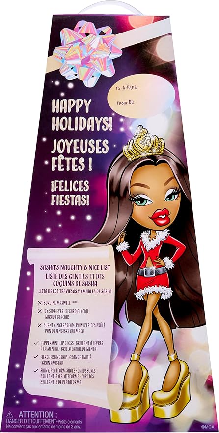 Bratz Very Merry Sasha Fashion Doll, Special, Holiday Packaging