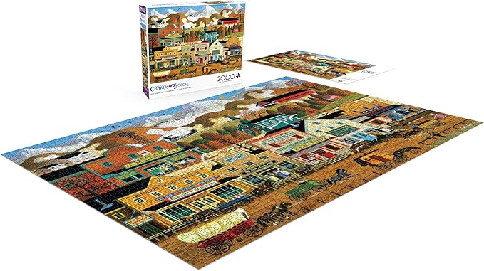 Buffalo Games - Charles Wysocki - Pete's Gambling Hall - 2000 Piece Jigsaw Puzzle for Adults - Challenging Puzzle Perfect for Game Nights - Finished Size is 38.50 x 26.50