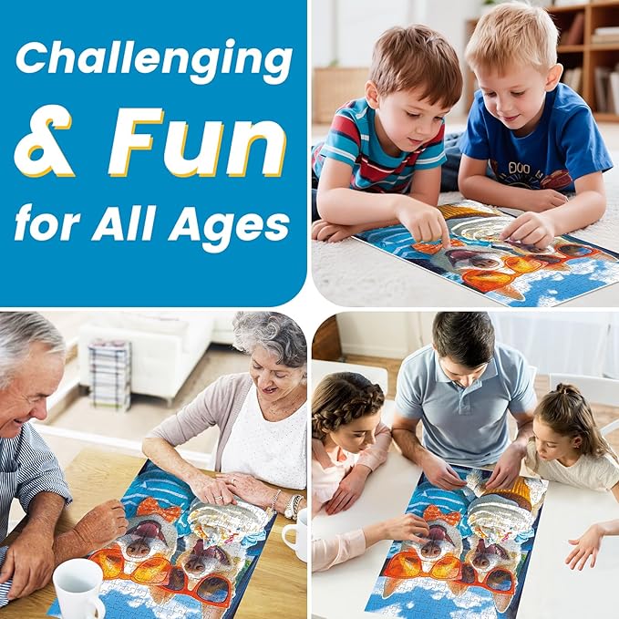300 Piece Puzzles for Adults,Cute Puppy Jigsaw Puzzle for Adults Kids Seniors,Recycled Cardboard Selfie Puppy Piece Puzzle 300 Piece,Family Activity Great Gift for Family Friends 20.5 * 15 in
