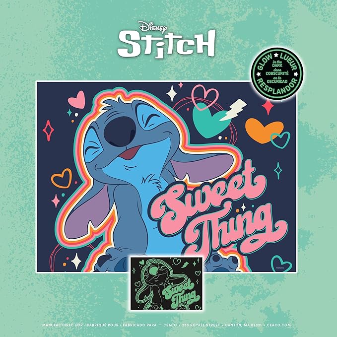 Ceaco - Disney - Stitch - Sweet Thing - Glow in the Dark - 100 Piece Jigsaw Puzzle