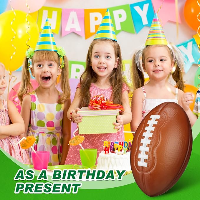 Jerify 6 Pack Kids Foam Football 6.7" Small Football Bulk Mini Soft Sport Ball Gift for Toddlers Boy Girl Youth Party Favors Indoor Outdoor Practice Play School Classroom Reward