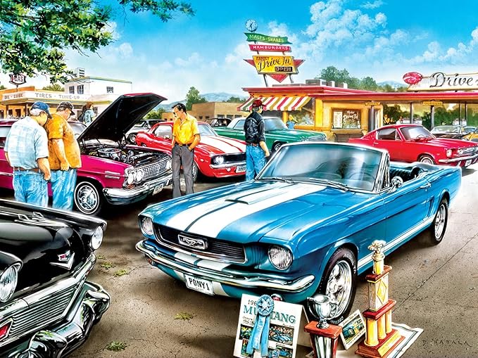 MasterPieces 750 Piece Jigsaw Puzzle, Top Prize, 18"x24", Bold Graphics, Educational Puzzle, Automotive Theme, for Adults & Kids Ages 14+