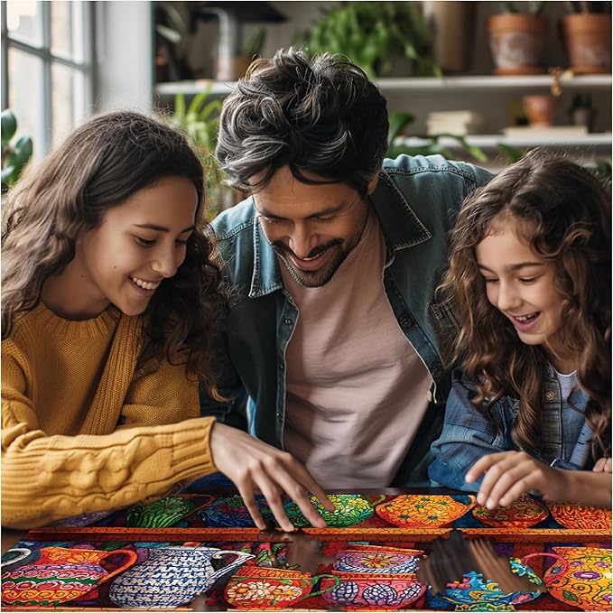 White Mountain 1000 Piece Jigsaw Puzzle Colorful Vase Collage Puzzles with Large Pieces Gift for Adults and Family 24"x30" - Pretty As A Pitcher