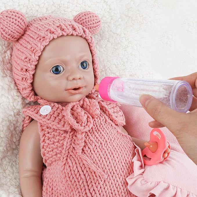 Vollence Magic Baby Doll Bottles,Magic Doll Disappearing Milk and Juice, Baby Doll Accessories Toys Baby Doll Feeding Set