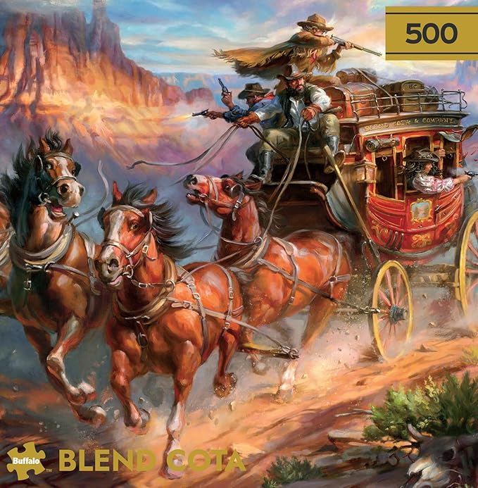 Buffalo Games - Gold - Blend COTA - Wild Wild West - 500 Piece Jigsaw Puzzle for Adults - Challenging Puzzle Perfect for Game Nights