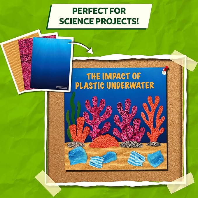Skillmatics Science Construction Paper for Kids – 60 Double-Sided Printed Sheets (9 x 12), Patterned Craft Paper for Art Projects, STEM Activities, DIY Crafts, Scrapbooking & School Supplies