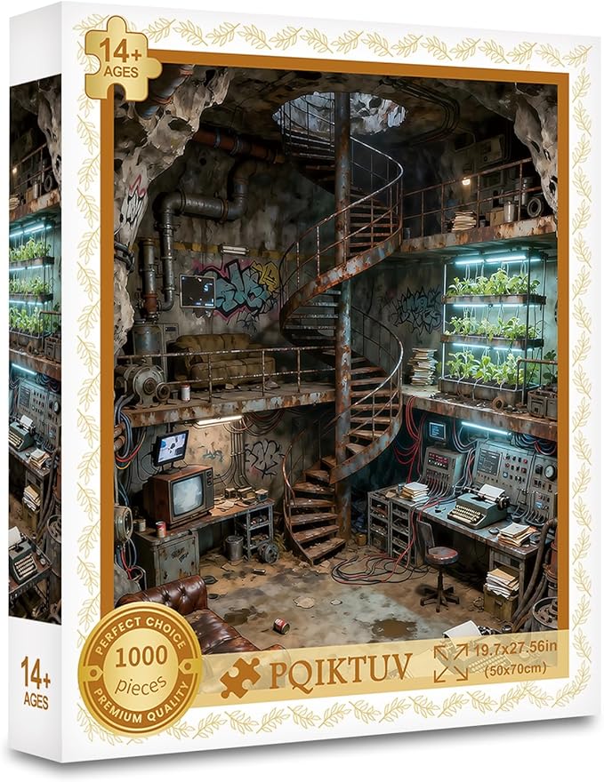 Puzzles for Adults 1000 Pieces Family Decoration Puzzle Impossible Puzzles with Letters on Back Gift for Adult Puzzle Lovers (27.56x19.7 Inch)