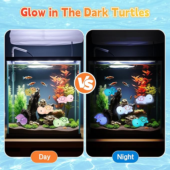 42 Pack Mini Turtle Blind Bags for Kids - Glow in The Dark Resin Turtles| Collectible Sea Turtle Toys for Party Favors, Treasure Hunt Games | Dollhouse Decor, Mini Garden Landscape, Cake Toppers