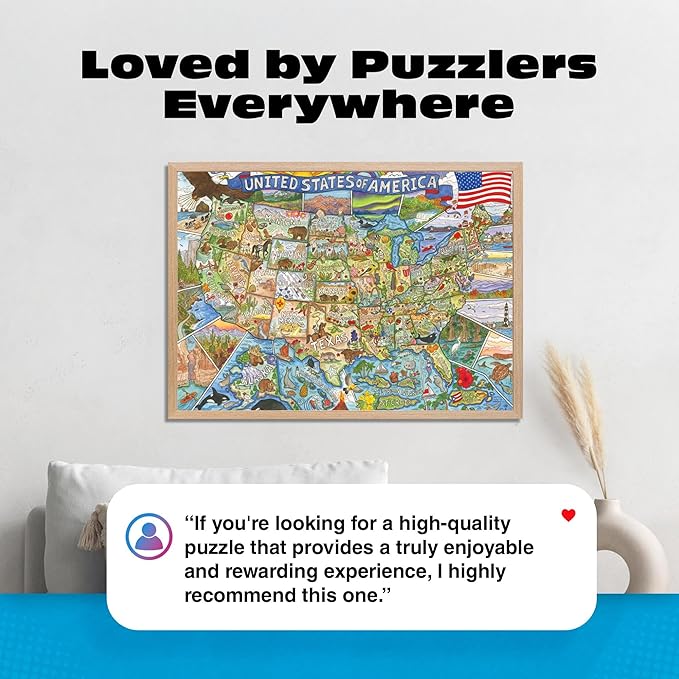 Buffalo Games - 1000 Piece Jigsaw Puzzle Carrie Wagner Colorful Country, Made in USA, Premium Recycled Board, Full-Color Poster