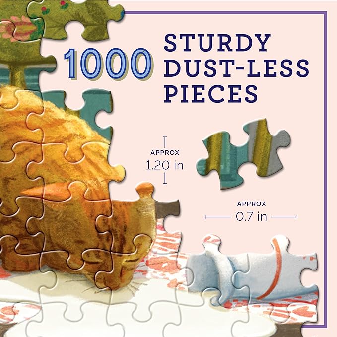 eeBoo 1000 Piece Puzzle - Springtime Kitchen Jigsaw Puzzle for Adults, Square 23" x 23" Made with Recycled Board & Vegetable-Based Ink