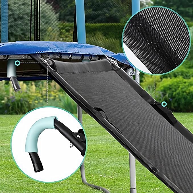 Trampoline Slide Ladder Width 22", Universal Trampoline Accessories Slide with Strong Tear Resistant Fabric, Sturdy Bounce Trampoline Slider for Kids Climb Up&Slide Down