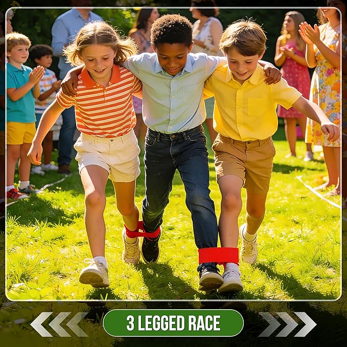Outdoor Games Kit,Outside Toys,39 Pieces Outdoor Carnival Games,Yard Game,Potato Sack Race Bags for Kids Adults, Egg Spoon Relay Race, 3 Legged Race Bands, Birthday Party Yard Lawn Easter Games