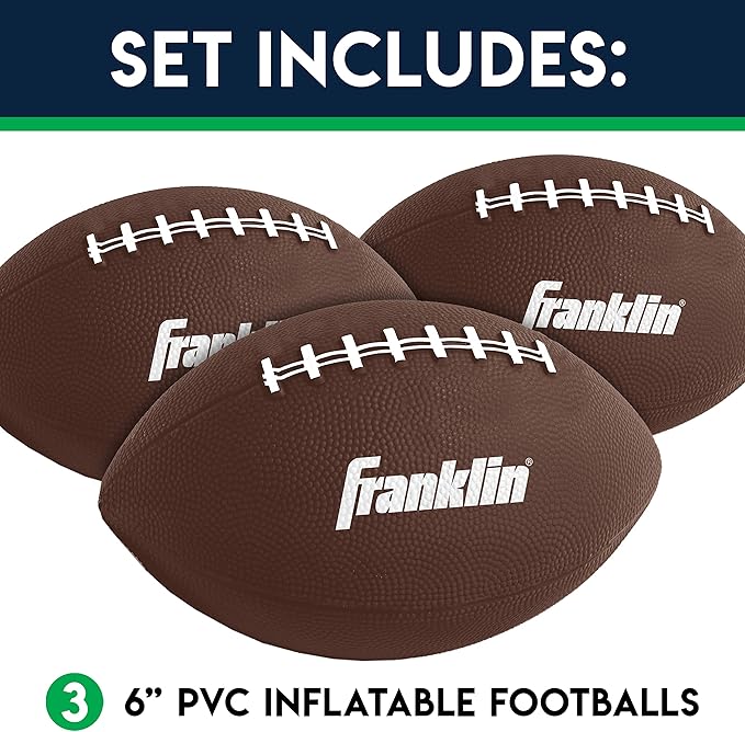 Franklin Sports Kids Football Target Toss Game - Inflatable Throwing Target Toy with Soft Mini Footballs - Fun Kids Sports Game