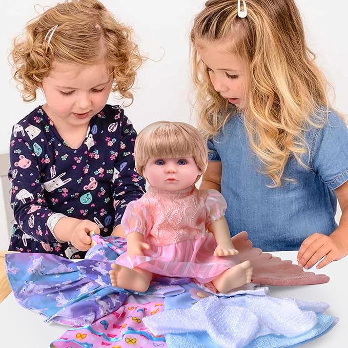 Alive-Baby Doll Clothes and Accessories - 6 Sets for 12 Inch Dolls - Dress, Pajamas, Lovely Outfits for Christmas, Birthday