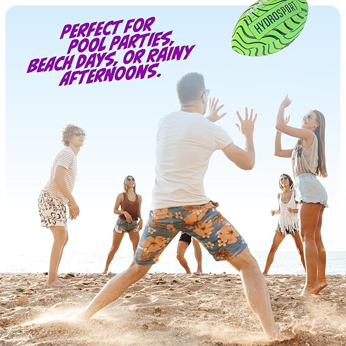Light Up Water Football for Pool, Beach, Lake - Waterproof Pool Toys for Kids Ages 8-12 - Teen Boys Gift - Swimming Balls Sports - Family Games - Teens Boys & Adults Fun - Outdoor Accessories