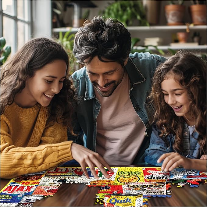 White Mountain 1000 Piece Jigsaw Puzzle Nostalgic Food Label Collage Puzzles with Large Pieces for Adults and Family 24"x30" - They Still Make That?