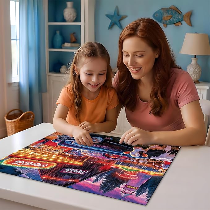LUXDIVINA 1000 Piece Puzzle for Adults, Puzzles for Adults 1000 Pieces, Summer Country Farm Night Jigsaw Puzzle, Fun Gift for Adults & Teens, Perfect for Game Nights, 28 * 20 in