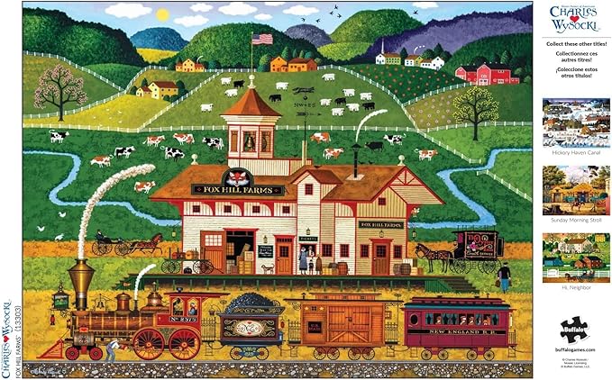 Buffalo Games - Charles Wysocki - Fox Hill Farms - 1000 Piece Jigsaw Puzzle For Adults -Challenging Puzzle Perfect for Game Nights - Finished Size is 26.75 x 19.75