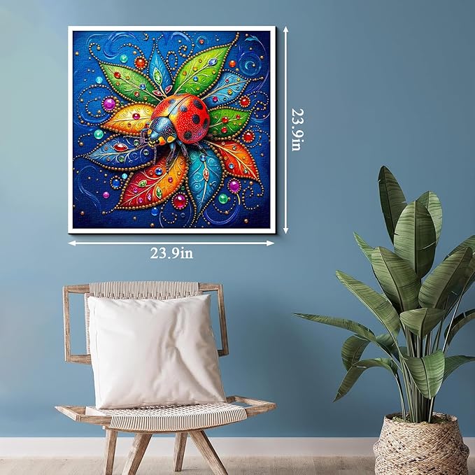 Colorful Beetle Puzzles for Adults 1000 Pieces, Nature Insect Jigsaw Puzzles, Vibrant Fantasy Ladybug Puzzle