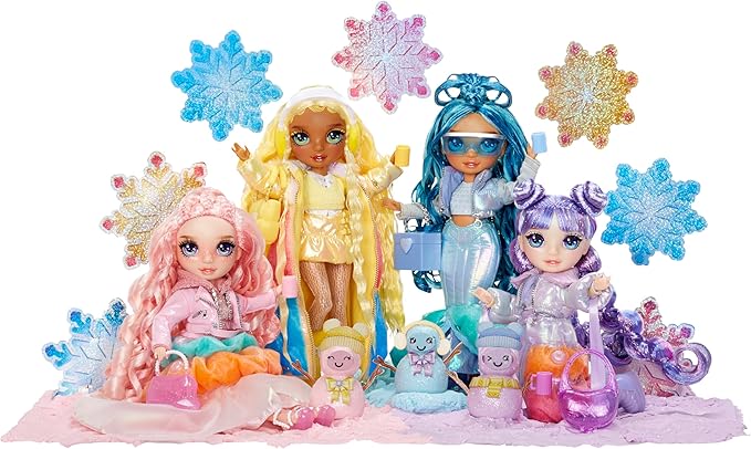 Rainbow High Winter Wonderland Violet - Purple 11” Fashion Doll with Magic Snow Hidden in Fashion That Puffs Up with Water, and Snowman Kit, Great Gift for Kids 4-12 Years Old