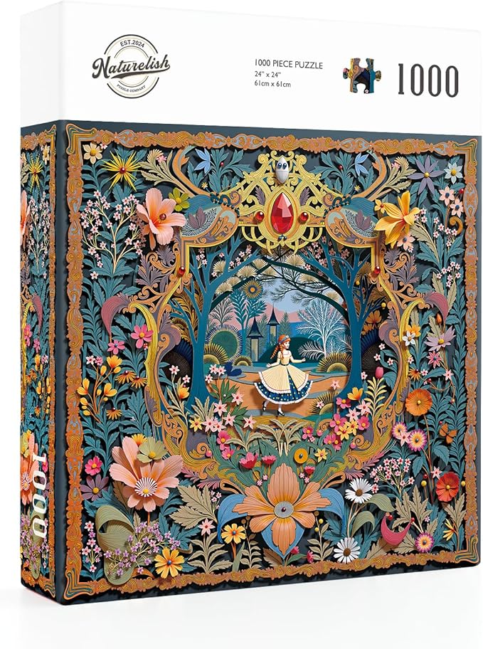 Fairyland Jigsaw Puzzles for Adults 1000 Pieces, Fairytale World Challenging Puzzles Perfect for Game Night, Great Gift Idea,Size 24x24 in