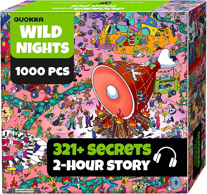 QUOKKA 1000 Piece Jigsaw Puzzle for Adults Desert Whirl – Puzzles for Adults 1000 Pieces Premium Box Packaging - Extra Fun with Hidden Secrets & Audio Story – Perfect Relaxation & Creativity & Gift