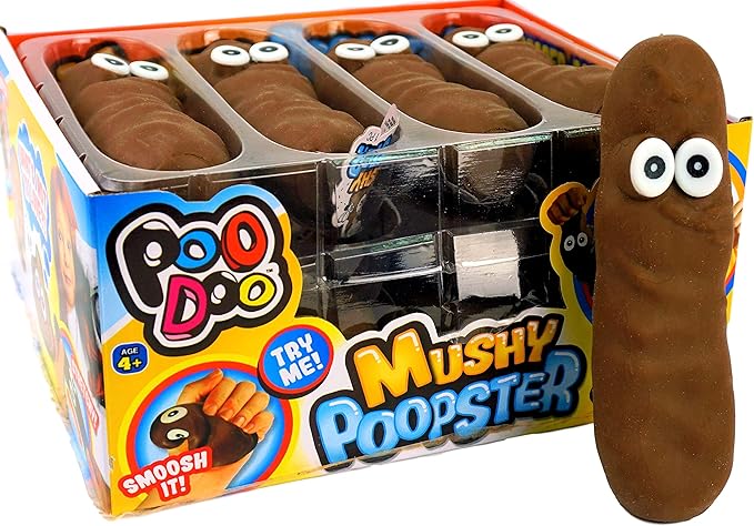 JA-RU Squishy Poop Toys for Kids (12 Pack) – Sand-Filled Stretchy Poop Squishy Fidget Toys, Stress Relief Toy, Funny Gag Gifts, Party Favors, & Classroom Prizes. 6448-12p