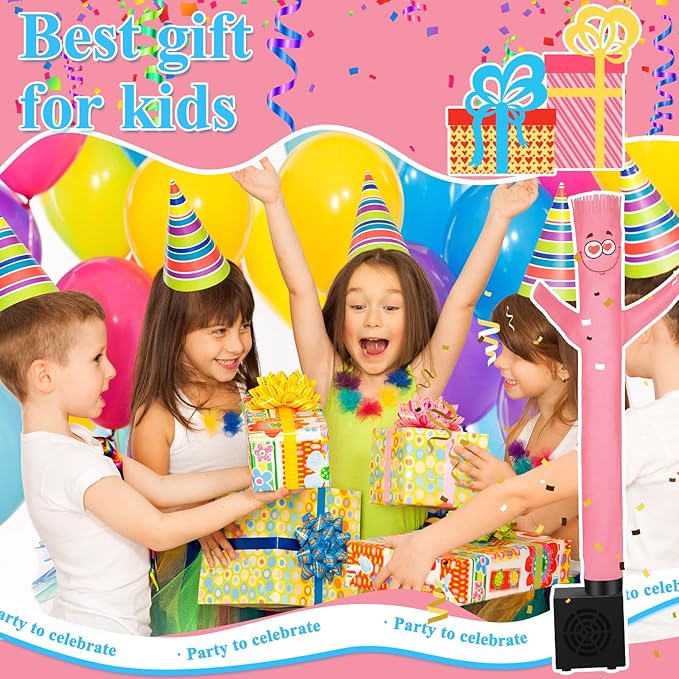 Poen Easter Gifts for Kids Mini Wacky Waving Inflatable Tube Guy with Blower Gag Toy Gift Inflatable Tube Man Birthday Desktop Decor Dancing Blow up Man for Office Party Decor(Infatuation)