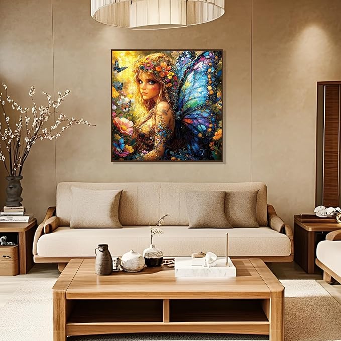Jigsaw Puzzles for Adults 1024 Pieces - Challenging Fun Puzzles Stunning Art Wall Decor, Gift for Adult Puzzle Lovers, Family Game, Butterfly Fairy Z0810