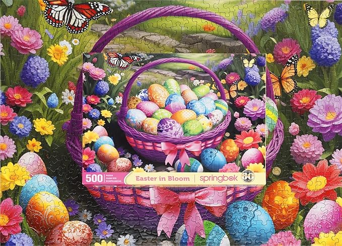 Springbok Easter in Bloom 500 Piece Jigsaw Puzzle for Adults and Families - Made in USA