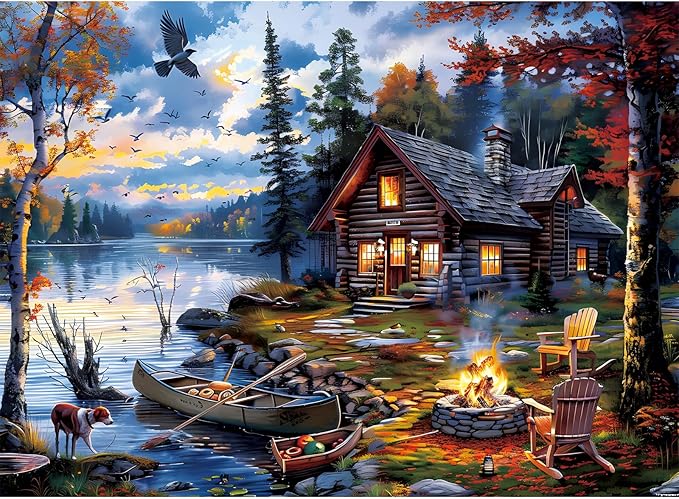 Puzzles for Adults 500 Pieces Coutryside Jigsaw Puzzle for Adults Autumn Puzzles Family Challenging Puzzle Games Great Gift Unique Brain Teaser for Puzzle Enthusiasts, 20.5 x 15