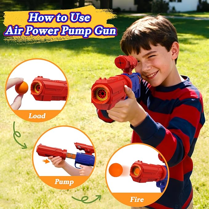 Spider Shooting Games Toys for 4 5 6 7 8 9 10+ Year Old Boys, Kids Outdoor Indoor Game with Moving Target & 2 Air Gun & 24 Ball, Bean Bag Toss for Carnival Games, Gifts Birthday Christmas Boy Kids