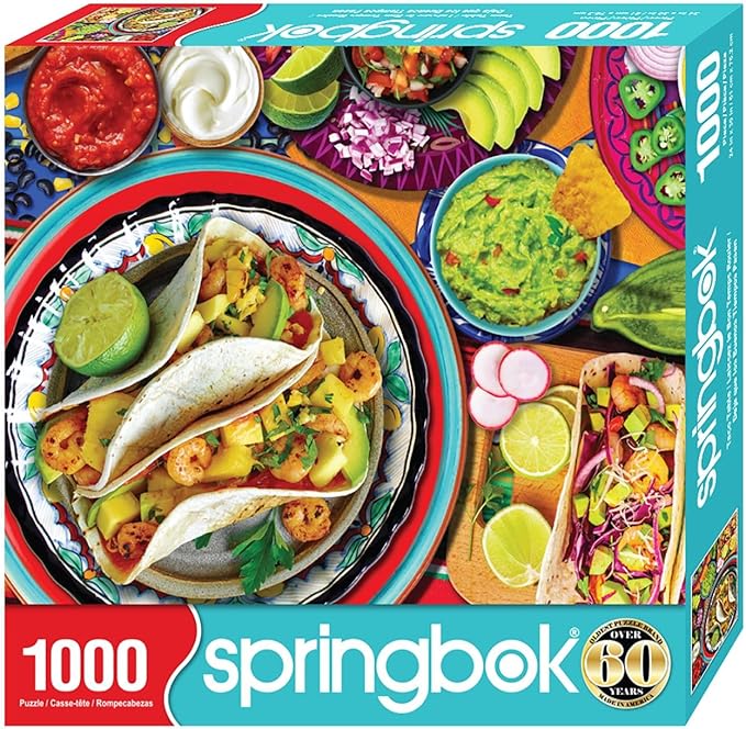 Springbok Taco Table 1000 Piece Jigsaw Puzzle for Adults - Cinco de Mayo Taco Party Theme Great for Game Nights - Finished Size of 30" x 24"