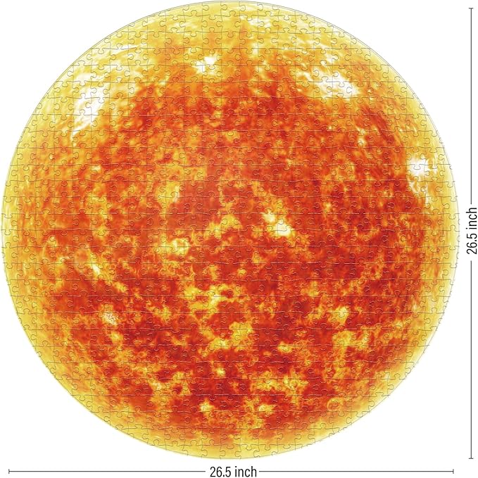 Antelope 2 in 1 Round Puzzle Bundle - Earth and Sun Space Jigsaw Puzzle - 1000 Piece Planet Puzzle