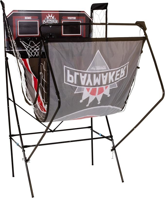 Triumph Playmaker Shootout Basketball Arcade Game – Electronic Scorer, LED Display, 8 Game Modes, 4 Balls, Pump & Quick Connect Frame – Fast-Paced Indoor Fun for Kids, Teens & Family Game Nights
