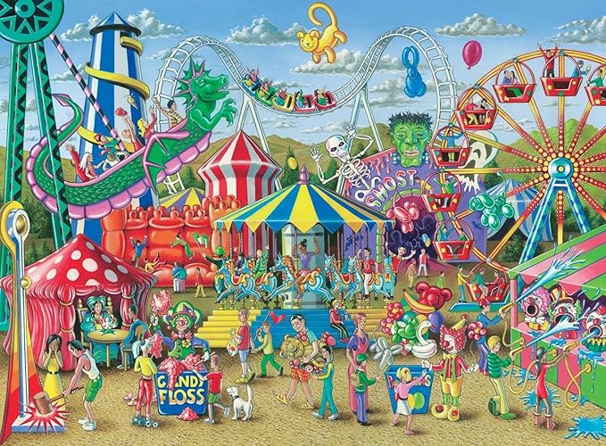 Ravensburger Fun at The Carnival - Engaging 300 Piece Jigsaw Puzzle for Kids | Unique Piece Design | Anti-Glare Surface | Perfect Skill-Building Game for Toddlers and Kids | Model Number: 13231