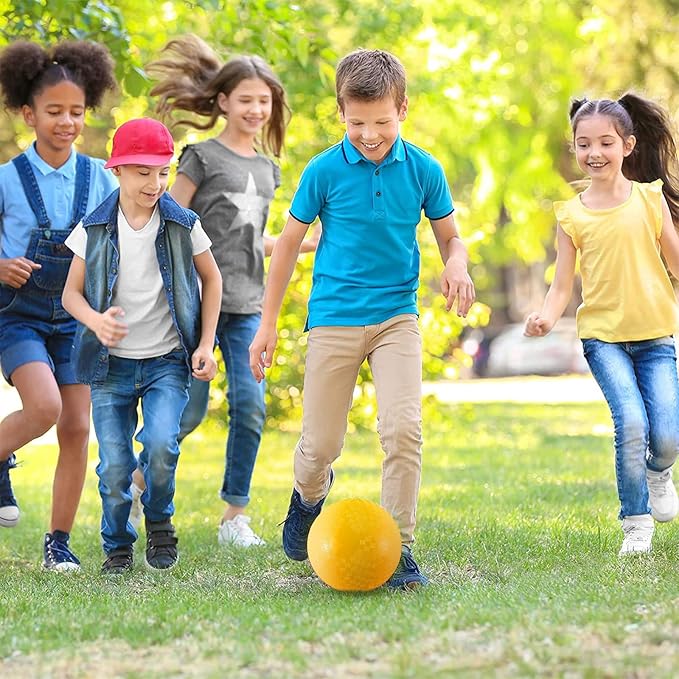 Kickball Set with Bases and Ball - 8.5" Kickball, Rubber Throw Down Bases, Sports Traning Cones, 12" Pump and 14" Scoreboard - Perfect for Kids and Adults - Playground and Backyard Game