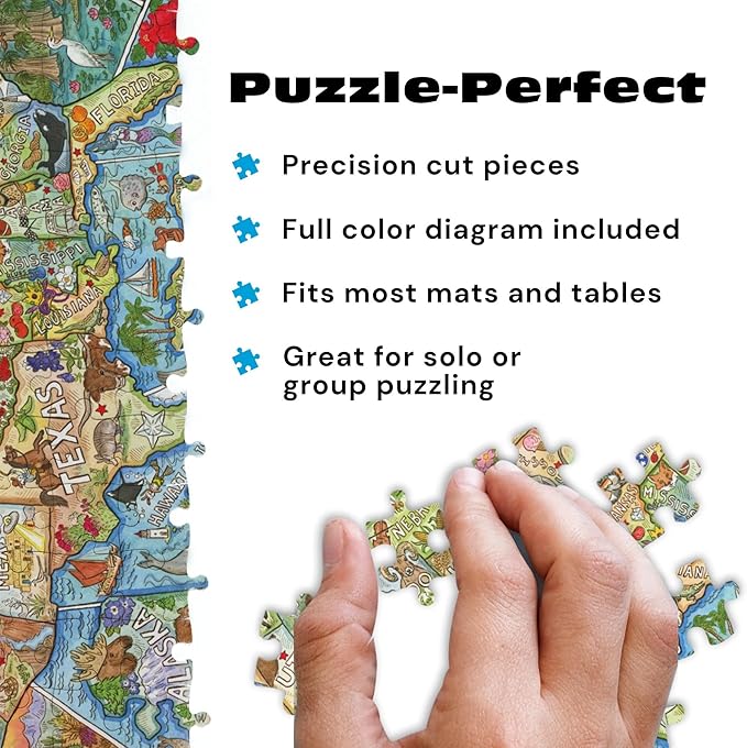 Buffalo Games - 1000 Piece Jigsaw Puzzle Carrie Wagner Colorful Country, Made in USA, Premium Recycled Board, Full-Color Poster