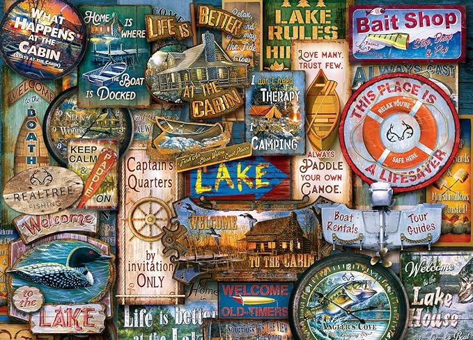 MasterPieces 1000 Piece Jigsaw Puzzle for Adults, Family, Or Youth - Off to The Lakehouse - 19.25"x26.75"
