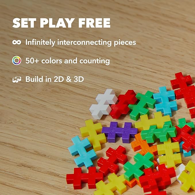 PLUS PLUS 240 Piece Interlocking Building Blocks for Kids, Open Ended Connecting Toys, Stem Bin Classroom Mini Manipulatives - Treasure Mix Play Tube