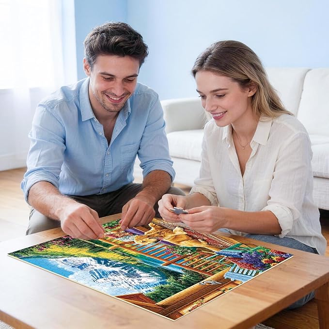 Puzzles for Adults 500 Pieces, Jigsaw Puzzles 500 Pieces Dog Mountain Jigsaw Puzzle Adult Puzzles Recycled Cardboard Puzzle Game Activity Nights Birthday Gift Toy 20.5x15 inch
