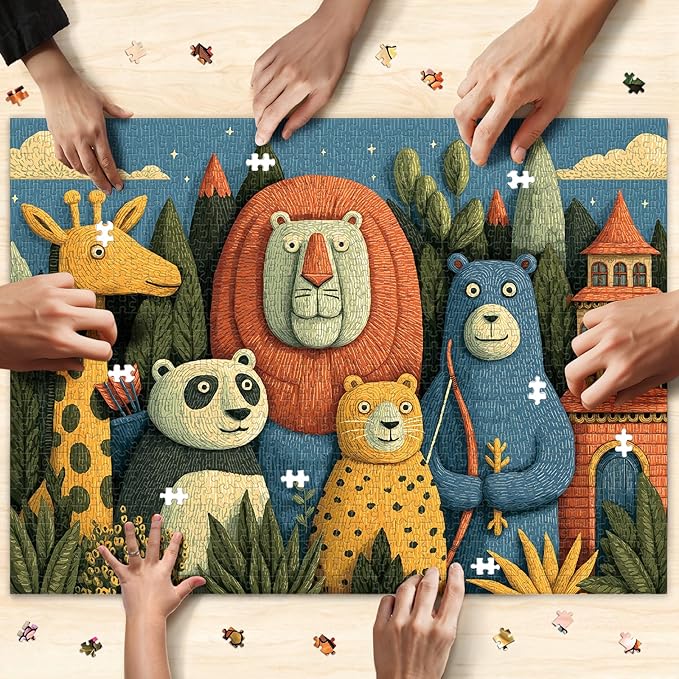Forest Animal Jigsaw Puzzles for Adults 1000 Pieces, Difficult Puzzles Perfect for Game Night, Great Gift Idea, Size 26.65 x 19.25 in